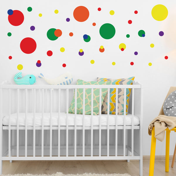 Coloured Circles Wall Sticker