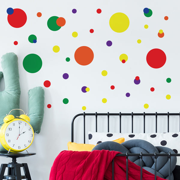 Coloured Circles Wall Sticker