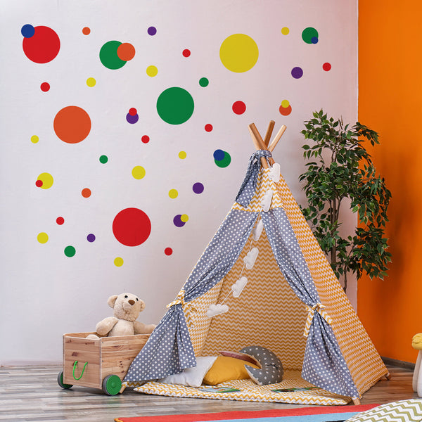 Coloured Circles Wall Sticker