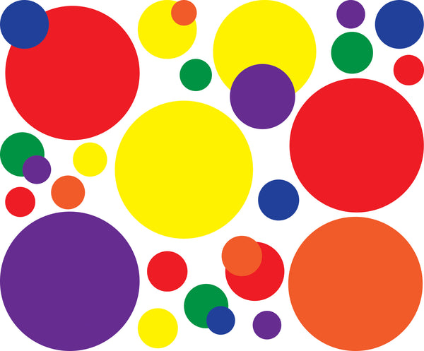 Coloured Circles Wall Sticker