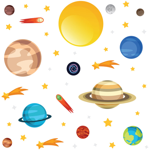 Solar System Space Kids Wall Sticker