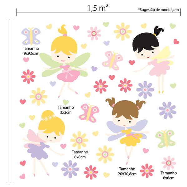 Children's Wall Sticker Fairies Baby