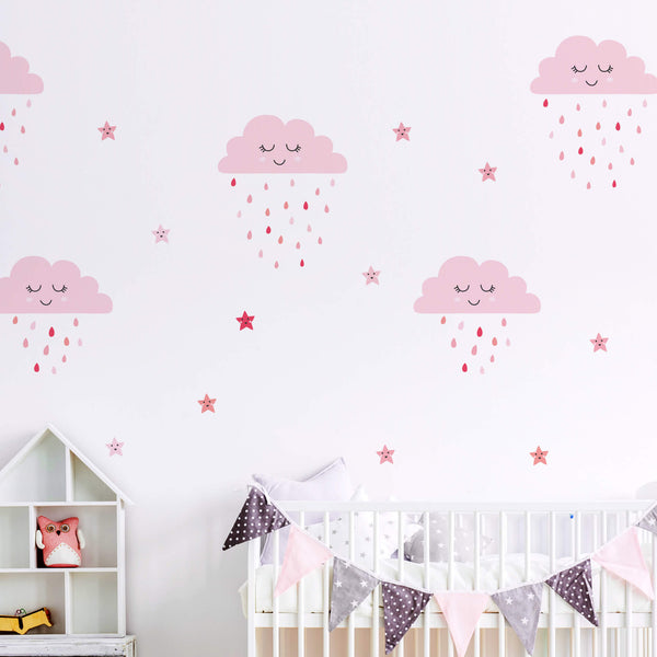 Children's Wall Sticker Pink Rain of Love