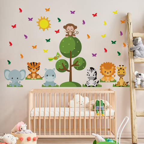 Safari Baby Wall Sticker for Children's Rooms