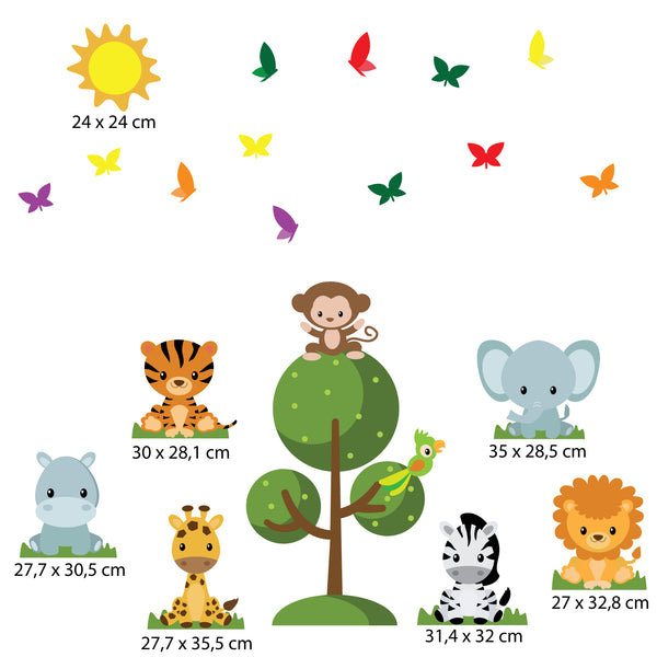 Safari Baby Wall Sticker for Children's Rooms