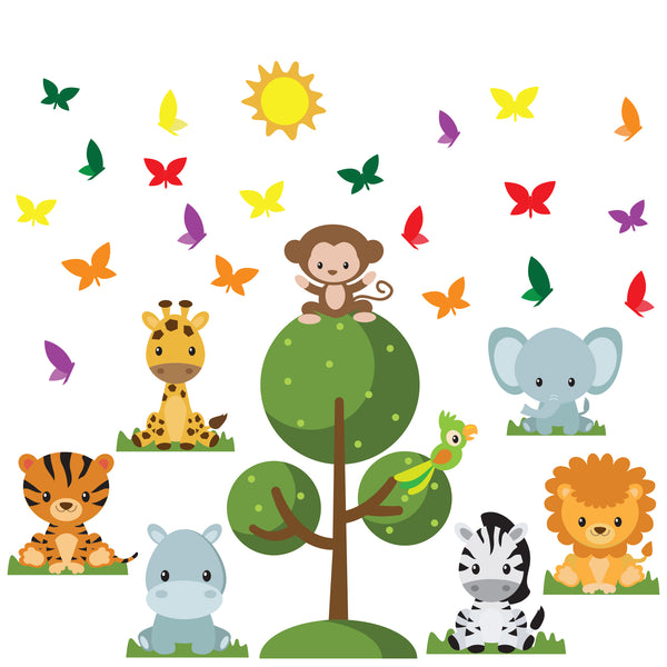 Safari Baby Wall Sticker for Children's Rooms