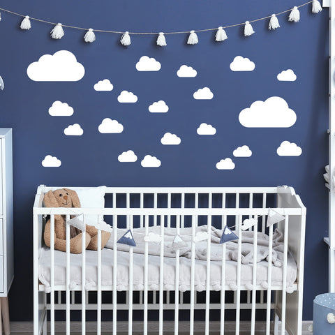 White Clouds Wall Sticker for Kids Room