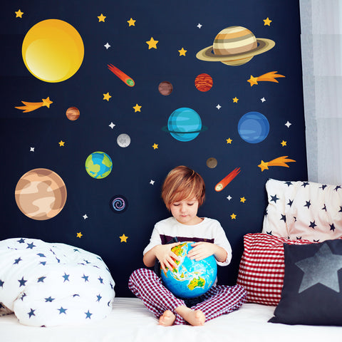 Solar System Space Kids Wall Sticker