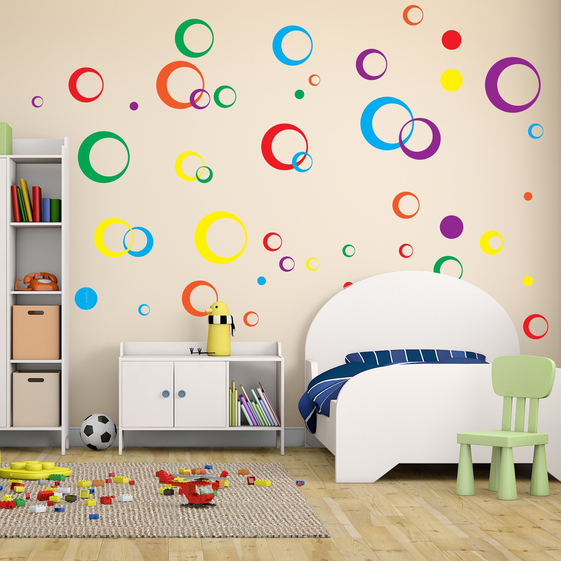 Vinil decorativo com arcos coloridos