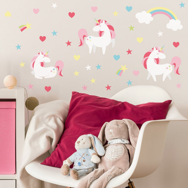Vinil decorativo unicórnio mágico infantil para quarto