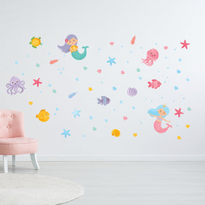Vinil decorativo sereia infantil