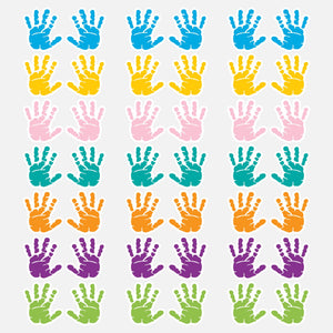 Adesivo de Parede Infantil Mãos Coloridas 8x9cm 42un
