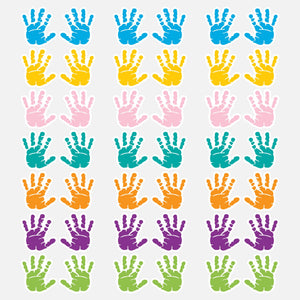 Children's Wall Sticker Coloured Hands 8x9cm 42un