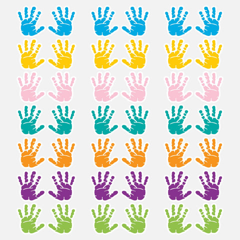 Children's Wall Sticker Coloured Hands 8x9cm 42un