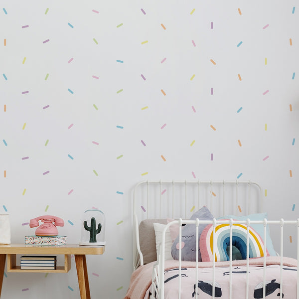 Watercolour Confetti Wall Stickers 132un Covers 5m²