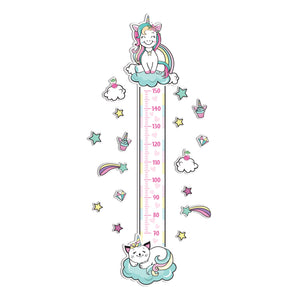 Teen Unicorn Wall Sticker Growth Ruler 152cm