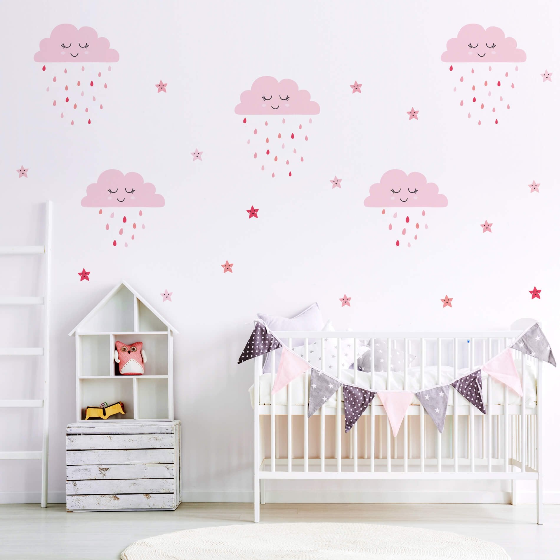 Vinil decorativo infantil chuva rosa de amor