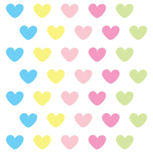 Candy Colours Heart Wall Sticker 55un