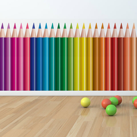 Children's Wall Sticker Coloured Pencils